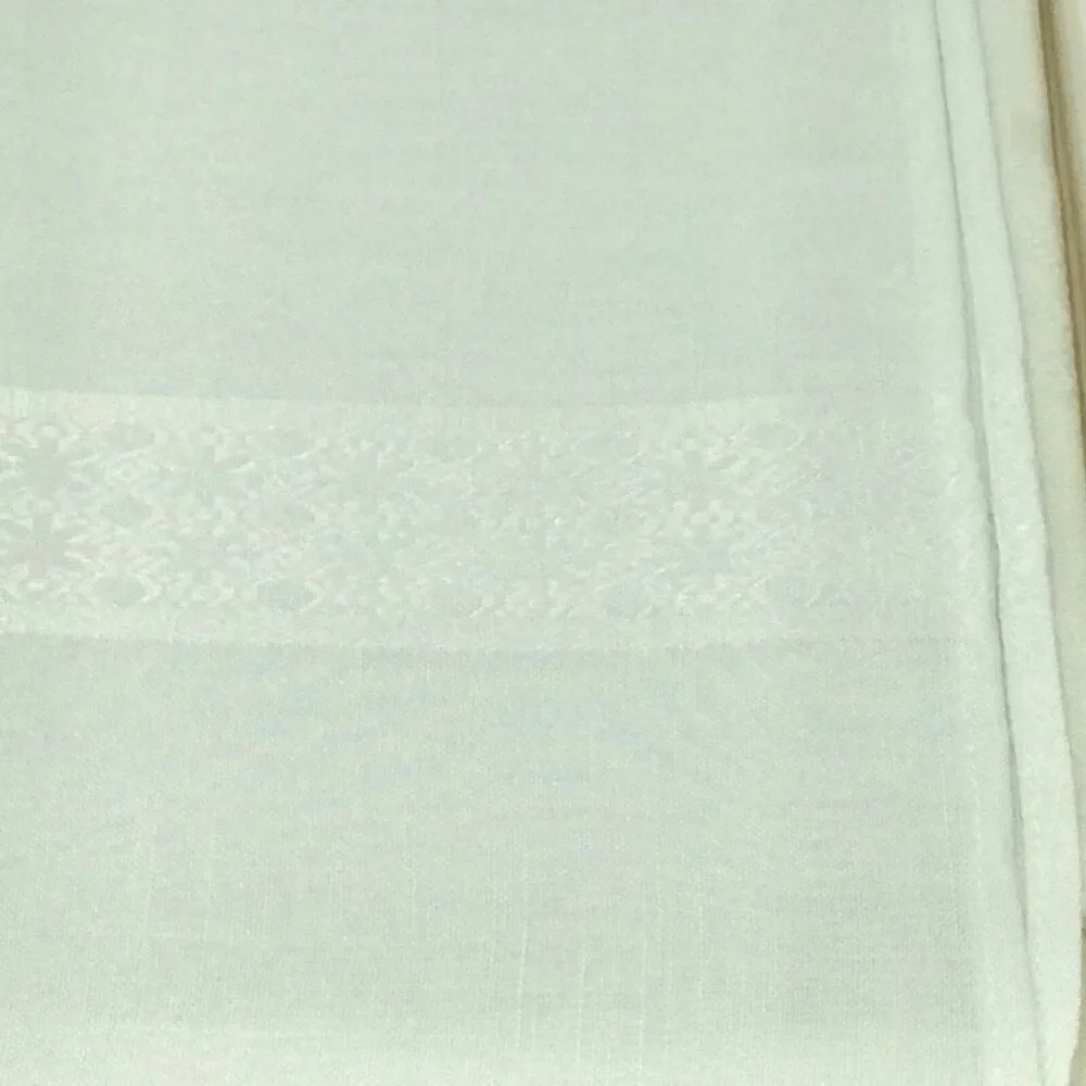Vintage Home Beautiful Linen Vickie FMS Bros White Tablecloth 54x72 New